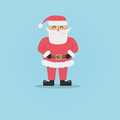 santa claus on blue background