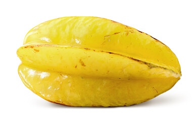 Ripe yellow carom isolated on a white