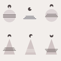 set of abstract  shapes for decor