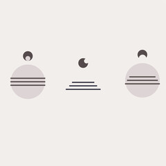 set of abstract  shapes for decor