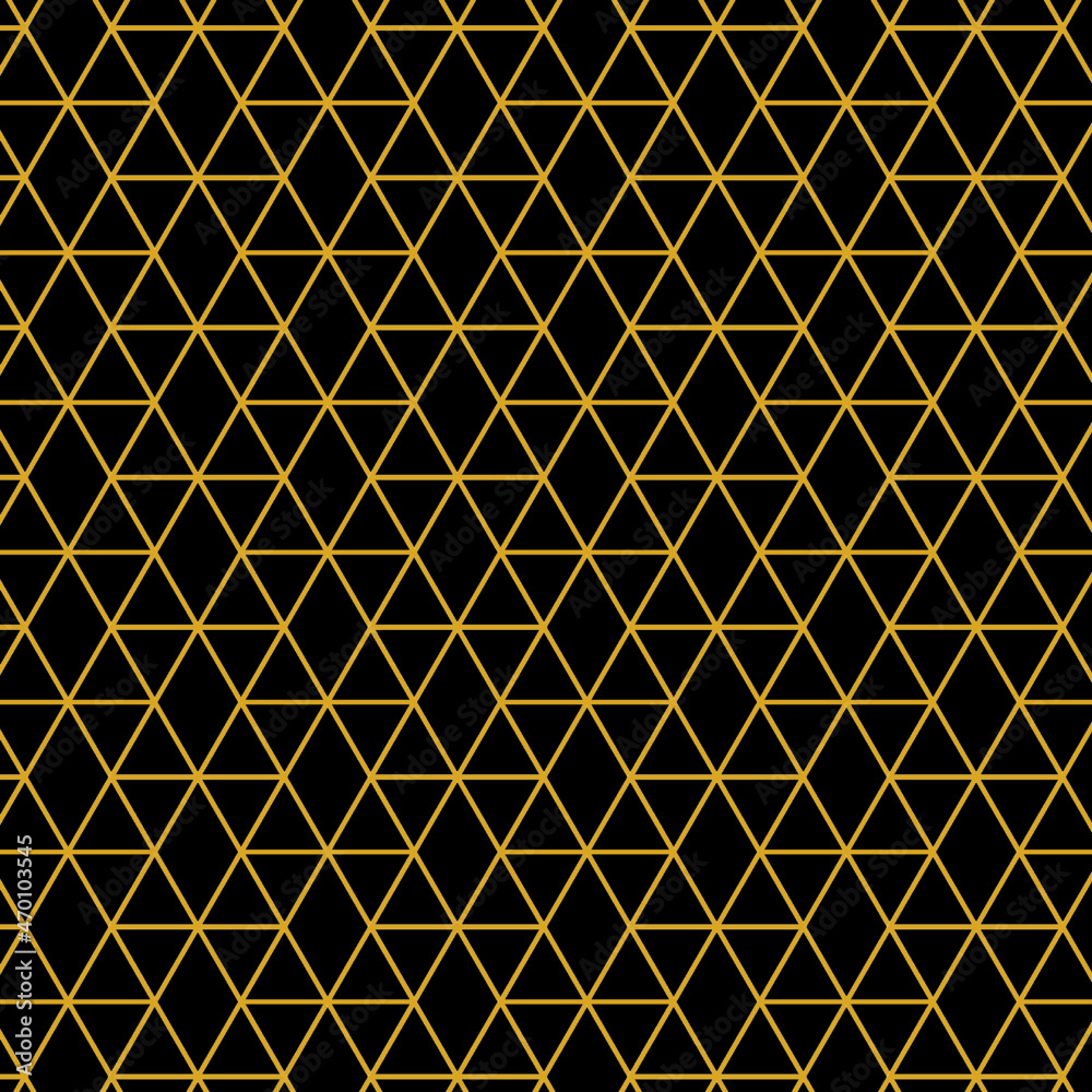 Fototapete pattern seamless chevron and square abstract background black and gold luxury color geometric vector