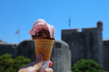 Dubrovnik ice cream in Croatia