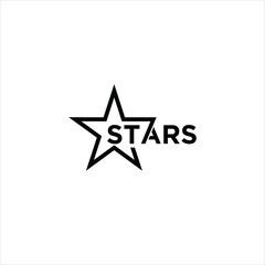 word star logo vector template