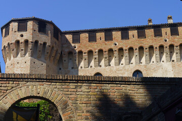 Gradara, historic town in Pesaro e Urbino province surrounded by walls