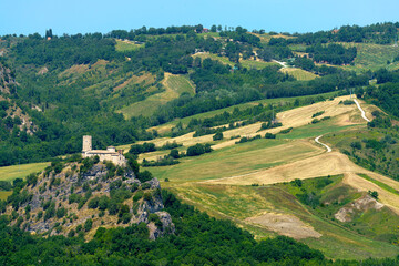 Fototapeta na wymiar Rural landscape near Verucchio and San Marino, Emilia-Romagna