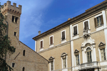 Fototapeta na wymiar Palazzo Malatestiano, historic palace of Fano, Italy