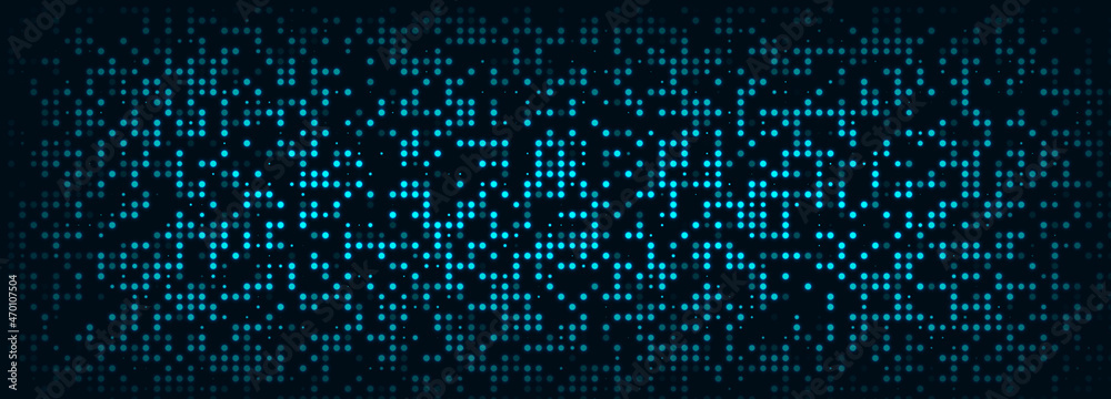 Aufkleber Halftone. Pattern. Abstract dotted background. Texture of blue dots. Matrix code. Gradient background. Vector illustration.