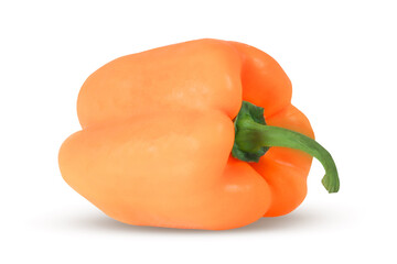 Orange pepper on isolated white background