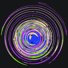 Abstract spiral round colorful. Circular colorful design.