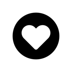Heart Icon Vector in circle