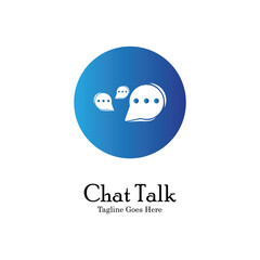 Abstract chat app logo design. Icon chat Dialogue and discussion vector illustration