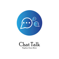 Abstract chat app logo design. Icon chat Dialogue and discussion vector illustration
