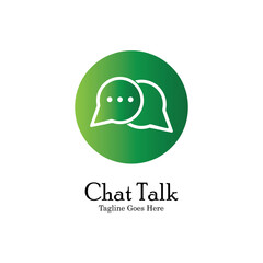 Abstract chat app logo design. Icon chat Dialogue and discussion vector illustration