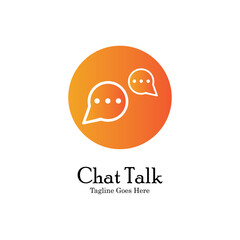 Abstract chat app logo design. Icon chat Dialogue and discussion vector illustration