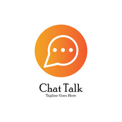 Abstract chat app logo design. Icon chat Dialogue and discussion vector illustration