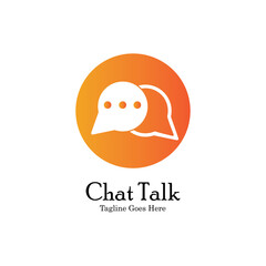 Abstract chat app logo design. Icon chat Dialogue and discussion vector illustration