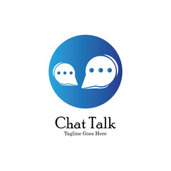 Abstract chat app logo design. Icon chat Dialogue and discussion vector illustration