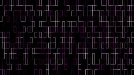 abstract colorful technology background. Abstract computer code running in a virtual space. Animation. Programming code with moving lines isolated on black screen background, seamless loop.
