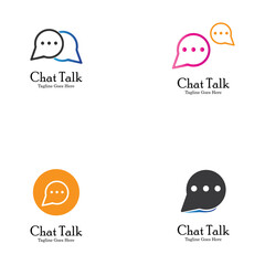 Abstract chat app logo design. Icon chat Dialogue and discussion vector illustration