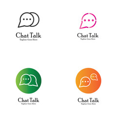 Abstract chat app logo design. Icon chat Dialogue and discussion vector illustration