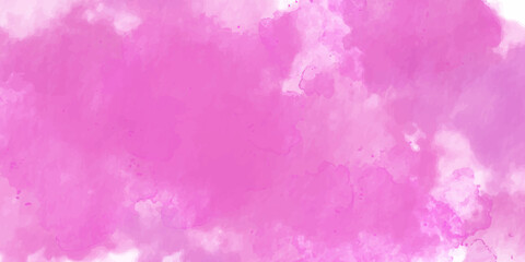 Dark pink hand painted watercolor background with abstract color splash design and fringe bleed stains and blobs. Abstract colorful watercolor for background. Digital art painting.