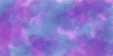 Soft purple hand painted watercolor background with abstract color splash design and fringe bleed stains and blobs. Abstract colorful watercolor for background. Digital art painting.