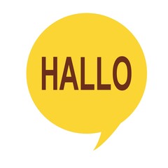 hallo bubble illustration vector design