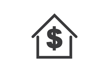 Home house buying or real estate investment flat vector icon on white background for website, application, printing, document, poster design, etc. vector EPS10