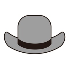 cowboy hat fashion flat vector design