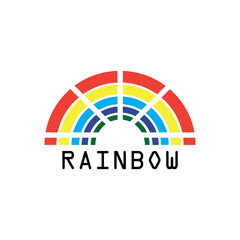 Rainbow ilustration logo vector template