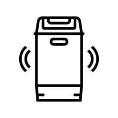 portable washing machine line icon vector. portable washing machine sign. isolated contour symbol black illustration