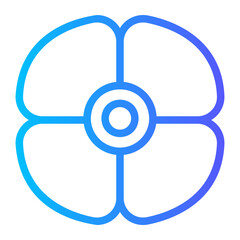 Poppy gradient icon