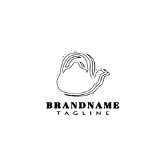 teapot logo cartoon icon design template black isolated vector cute