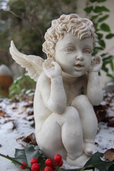 Engel im Schnee Trauer
