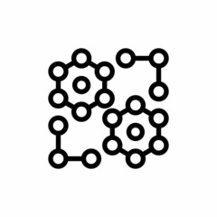 MOLECULAR STRUCTURE icon in vector. Logotype
