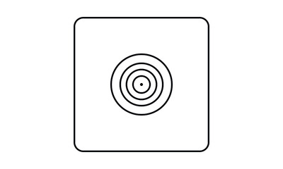 Target icon. Dartboard with arrow. Marketing strategy sign.
