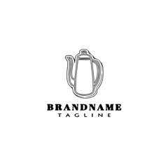 teapot logo cartoon icon design template black isolated vector