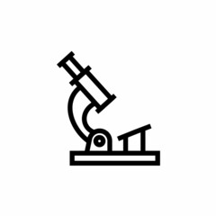 MICROSCOPE icon in vector. Logotype