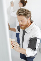 Fototapeta premium sanding walls for finishing works