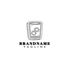 coffee logo cartoon icon design template black isolated vector illustration