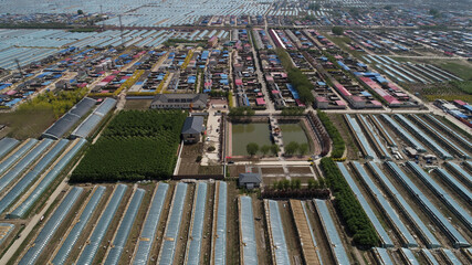 Aerial photos of rural scenery in North China Plain
