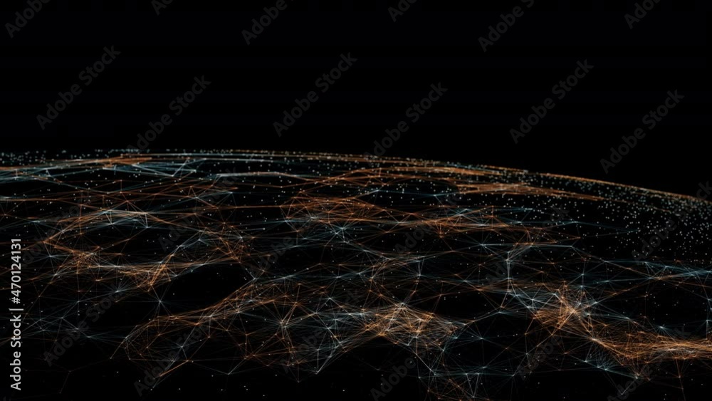 Aufkleber earth logistics/connection lines around earth globe, futuristic technology theme background logistic