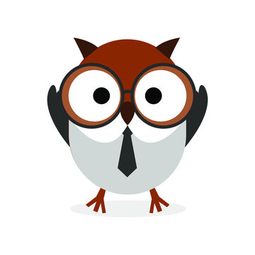 cute owl cartoon animal bird