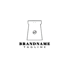 coffee shop logo cartoon icon design template black isolated vector illustration