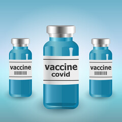 Vaccine vials. stock coronavirus 19 illustration