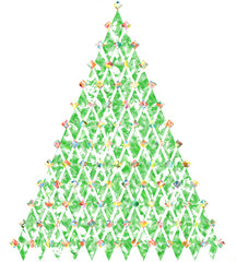 arbre de noël en losange