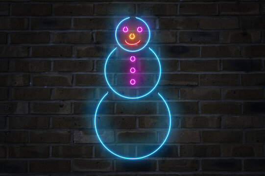 Neon Snowman