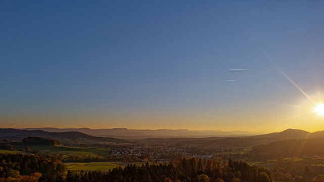 Sonnenuntergang im Albvorland