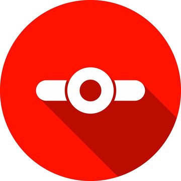 Commit Git Glyph Circle Vector Icon Design