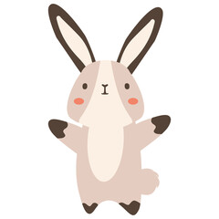 happy  bunny rabbit cartoon vector